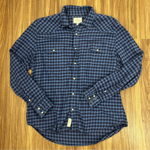 Lucky Brand Blue Checkered Flannel - Picture 1 of 5